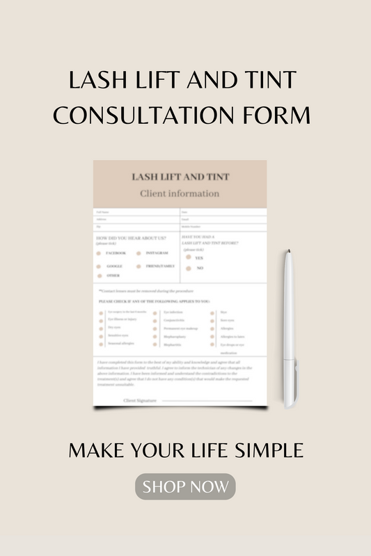 Lash Lift & Tint Consultation Form